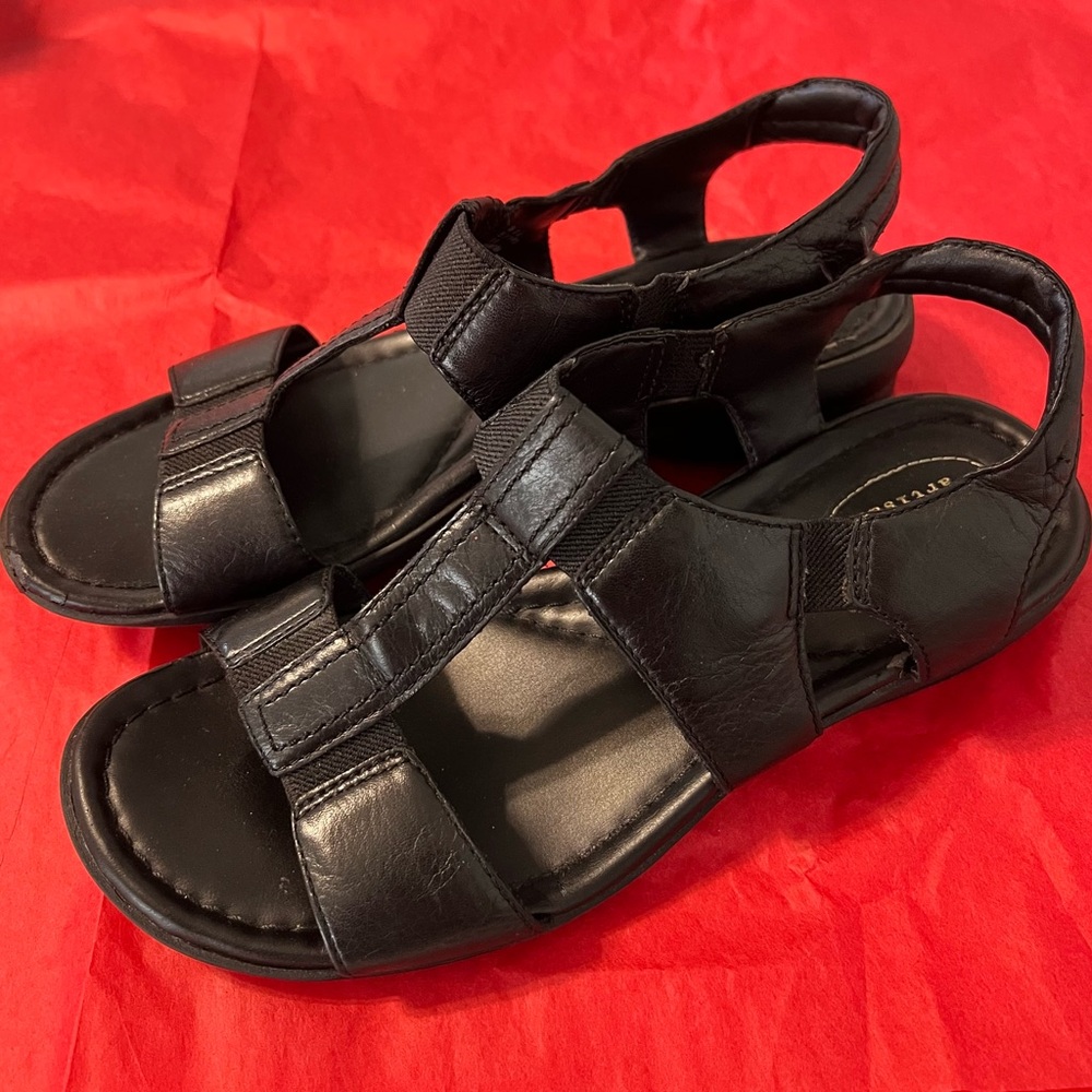 Black Leather Sandals